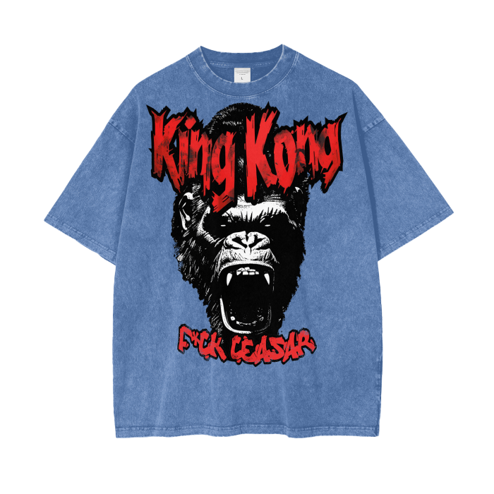 king kong,hell t-shirt,t-shirt,acid wash t-shirt,heavyweight t-shirt,MOQ1,Delivery days 5