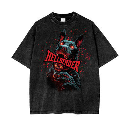 hell t-shirt, t-shirt,heavyweight t-shirt,acid wash t-shirt,MOQ1,Delivery days 5