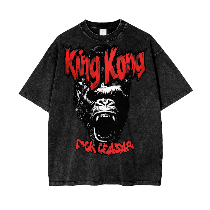 hell t-shirt,t-shirt,king kong,acid wash t-shirt,heavyweight t-shirt,MOQ1,Delivery days 5