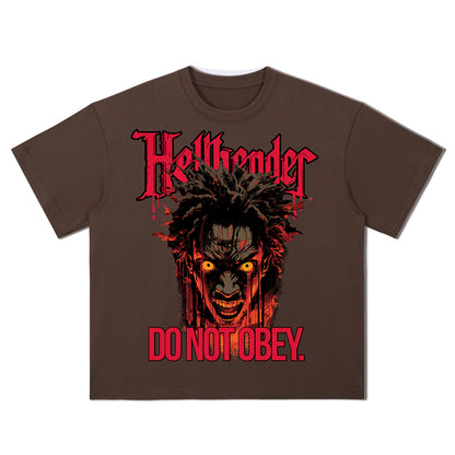 Hellbender® Super Heavy Premium T-Shirt - DO NOT OBEY - 8.8 Oz BRN