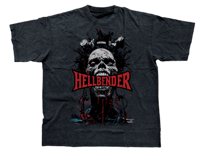 Hellbender® Heavyweight Acid Wash Oversize T-Shirt - Eat- BLK