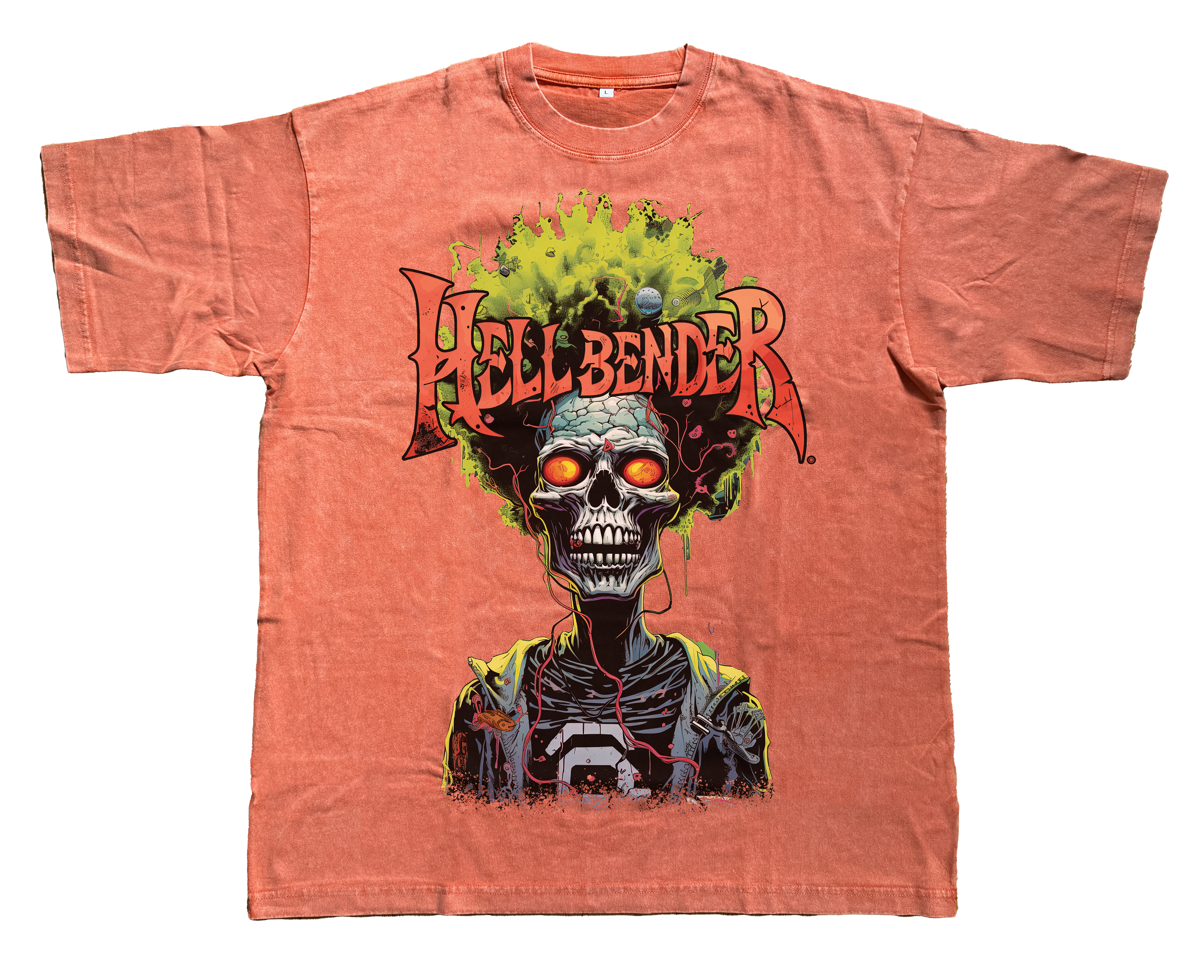 Hellbender® Heavyweight Acid Wash Oversize T-SHIRT - Envy -ORN