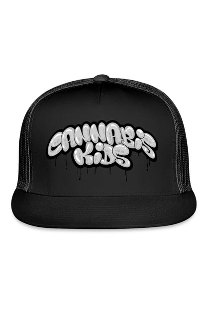 Cannabis Kids® Classic 5 Panel Mesh Trucker - CKLOGO Blk/Blk