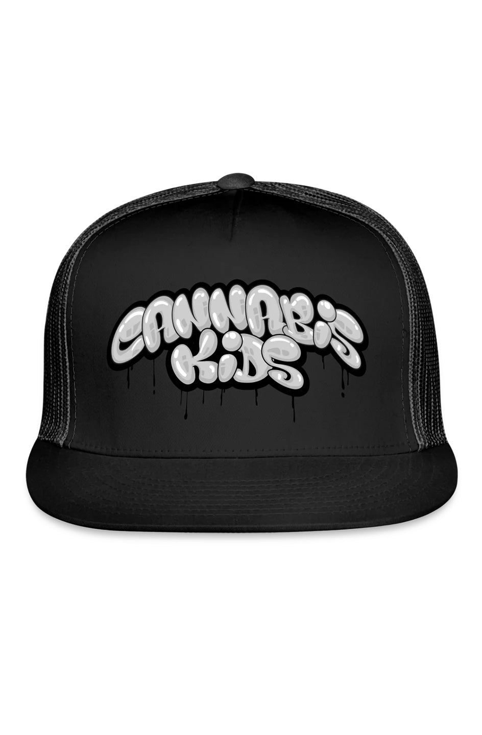 Cannabis Kids® Classic 5 Panel Mesh Trucker - CKLOGO Blk/Blk