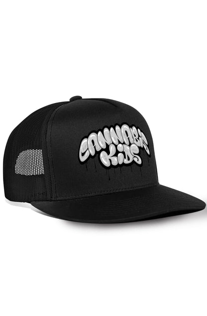 Cannabis Kids® Classic 5 Panel Mesh Trucker - CKLOGO Blk/Blk