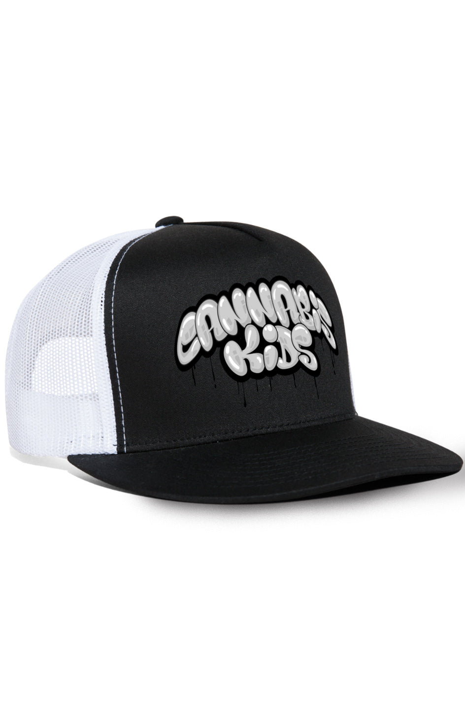 Cannabis Kids® Classic 5 Panel Mesh Trucker - Monster Blk/Wht