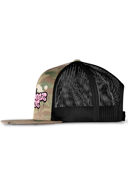 Cannabis Kids® Classic 5 Panel Mesh Trucker Cap - Camo