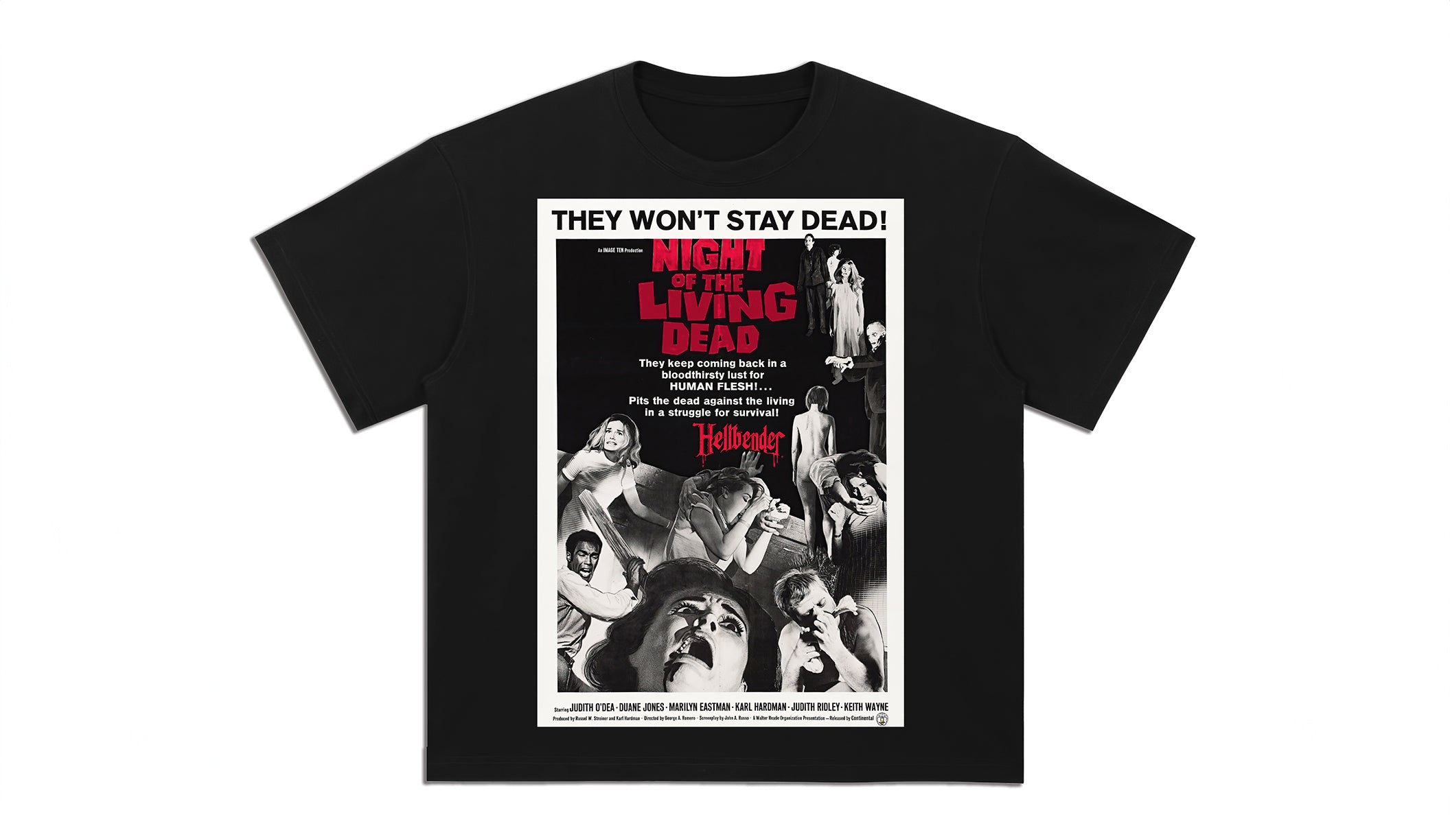 Hellbender® Super Heavy Premium T-Shirt - 2-Sided Print - Night of the Living Dead - 02