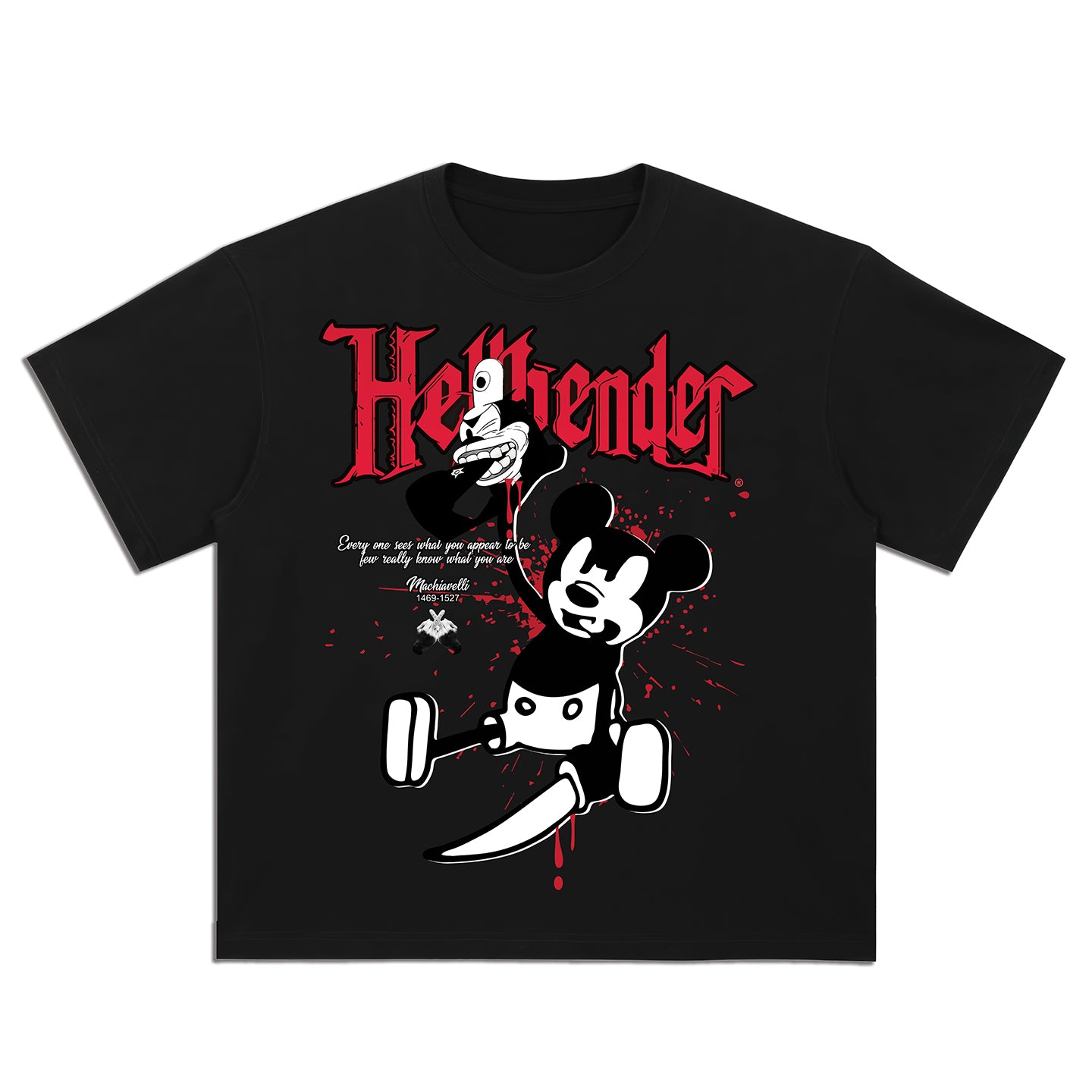 Hellbender® Super Heavy Premium T-Shirt - Steamboat Machiavelli - 8.8 Oz BLK