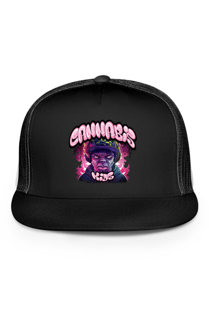 Cannabis Kids® Classic 5 Panel Mesh Trucker - Monster Blk/Blk