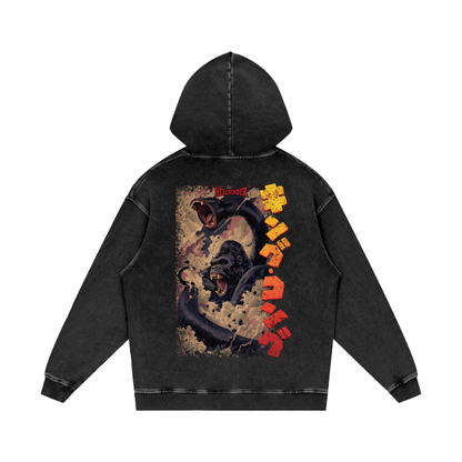 hell hoodie,acid wash hoodie,heavyweight hoodie,king kong,hoodie,MOQ1,Delivery days 5