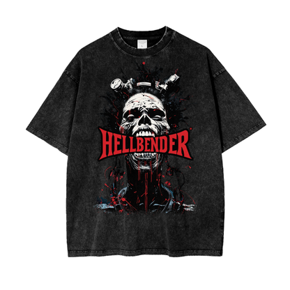 hell t-shirt,t-shirt,heavyweight t-shirt,acid wash t-shirt,MOQ1,Delivery days 5