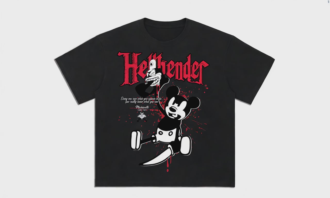 Hellbender® Super Heavy Premium T-Shirt - Steamboat Machiavelli - 8.8 Oz BLK