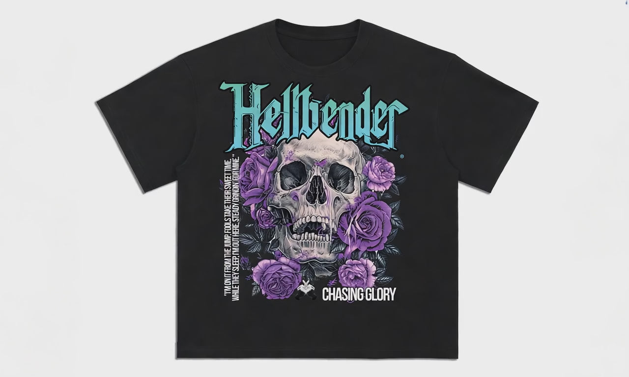 Hellbender® Super Heavy Premium T-Shirt - Chasing Glory - 8.8 Oz BLK