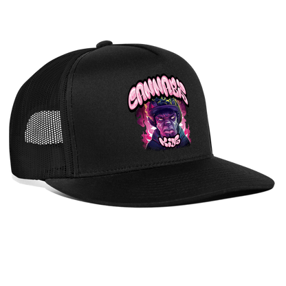 Cannabis Kids® Classic 5 Panel Mesh Trucker - Monster Blk/Blk - black/black