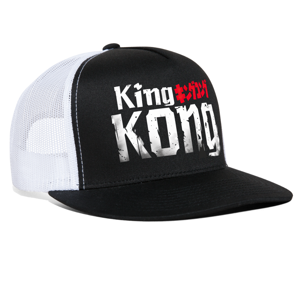 King Kong Classic 5 Panel Mesh Trucker - Hellbender03 Black/White - black/white