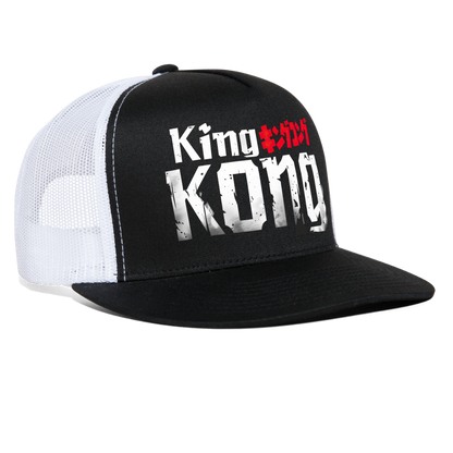 King Kong Classic 5 Panel Mesh Trucker - Hellbender03 Black/White - black/white